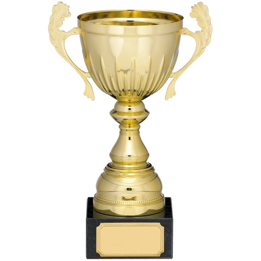 GOLD CUP TROPHY WITH HANDLES 19cm