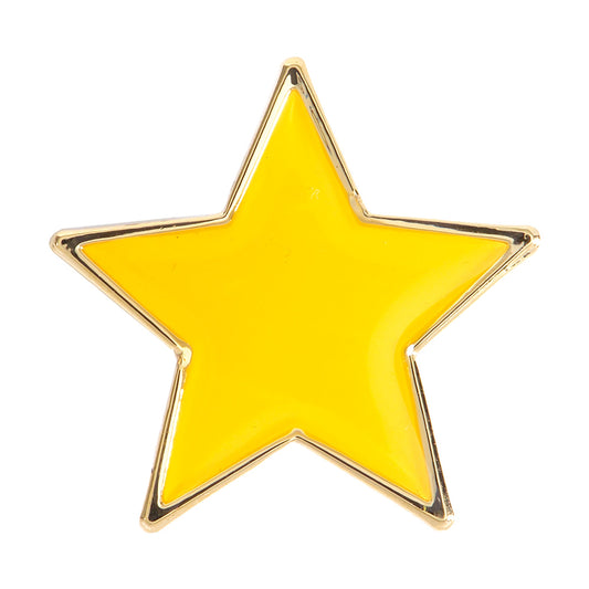 YELLOW STAR ENAMEL BADGE