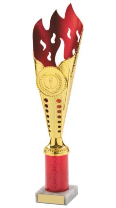 Gold/Red Flame Sculpture Award Gold/Red 36cm