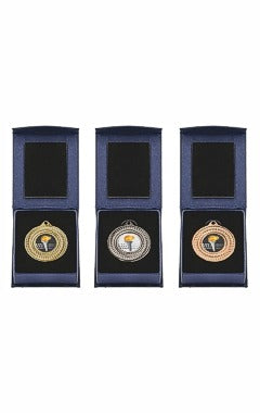 50mm Gold Medal in Blue Case Gold 5cm