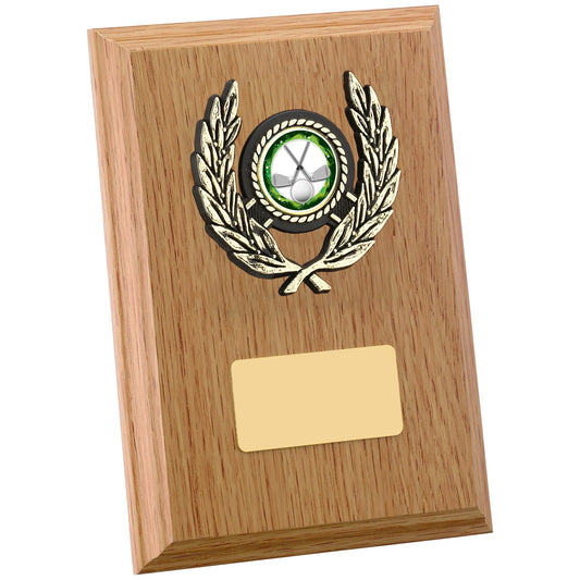 6" LIGHT OAK FINISH PLAQUE 15cm