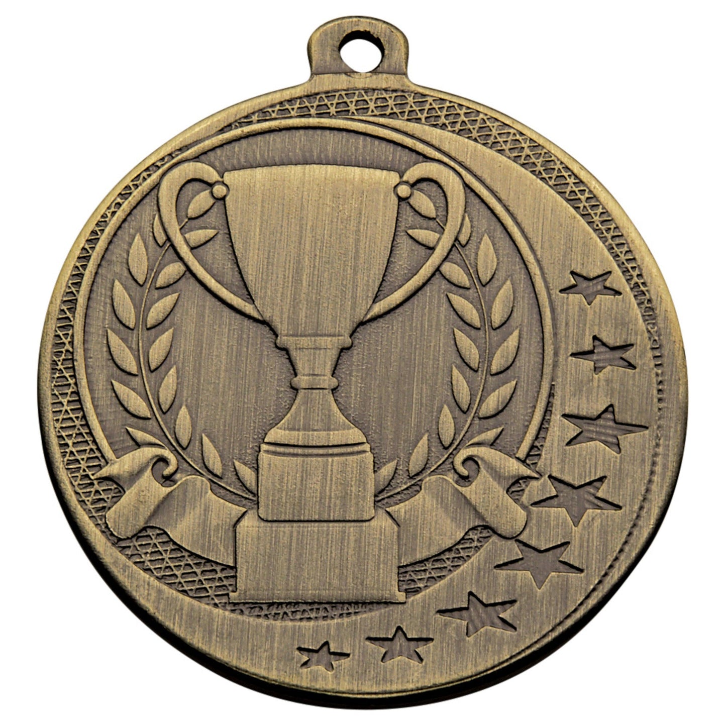 50MM ANTIQUE GOLD CUP MEDAL 50mm