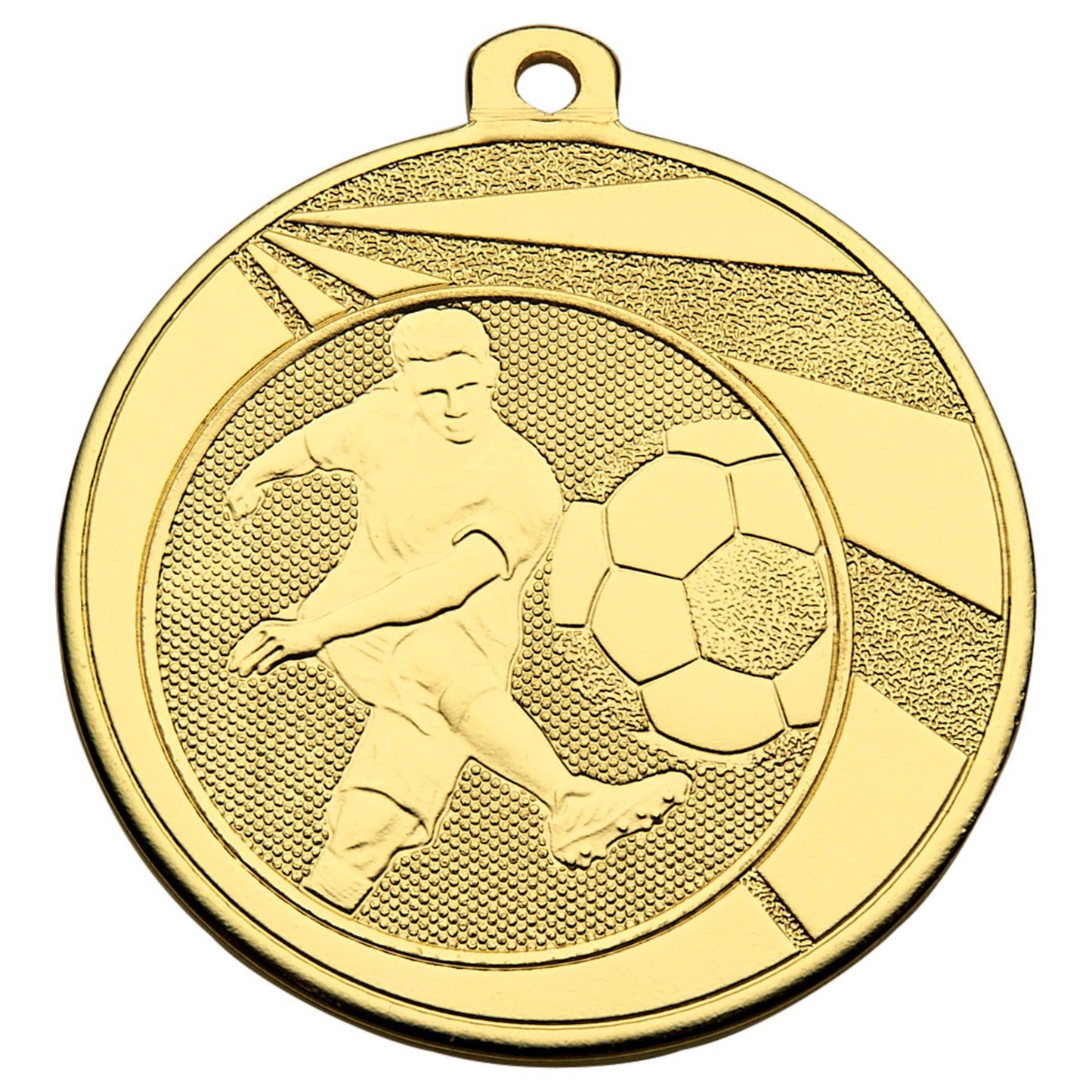 50MM GOLD FOOTBALL MEDAL 50mm