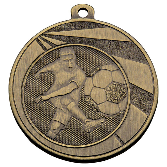 50MM BRONZE FOOTBALL MEDAL 50mm