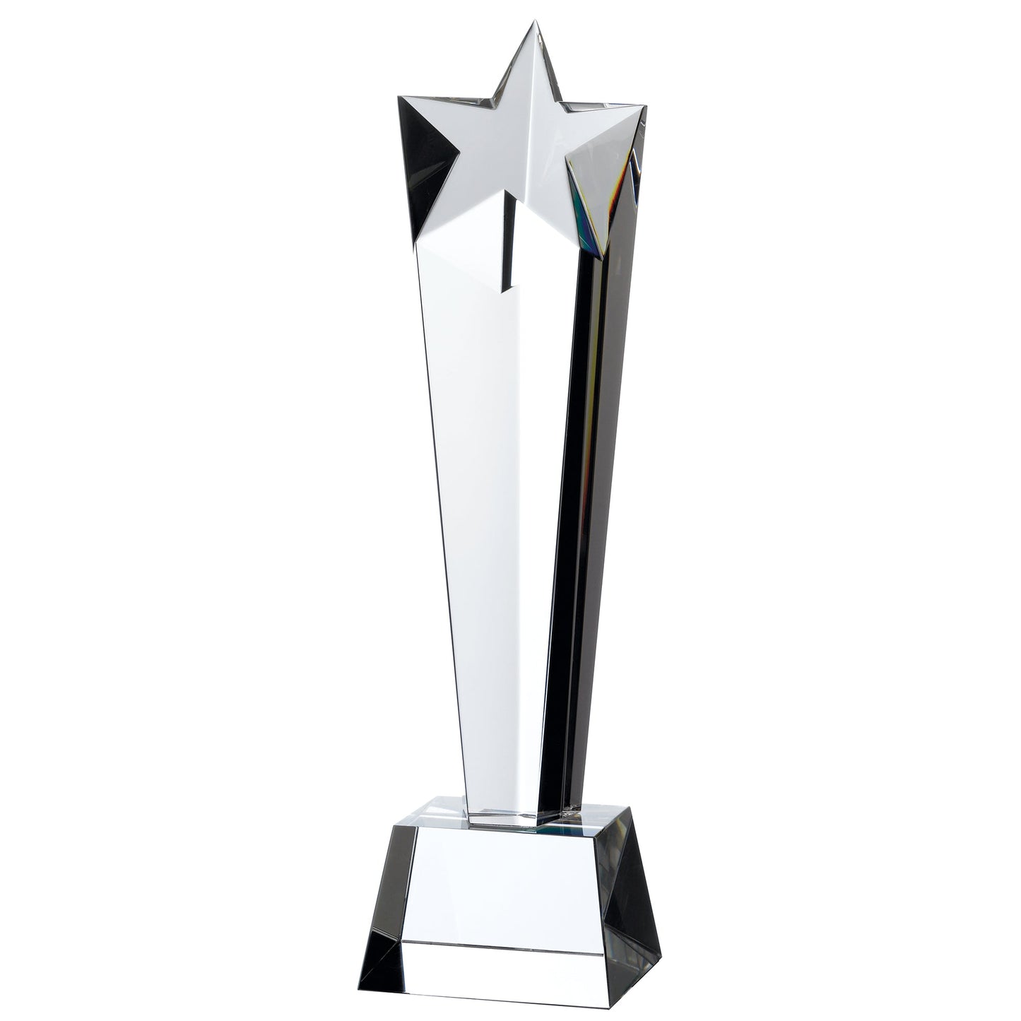 11" CRYSTAL STAR PILLAR AWARD 28cm