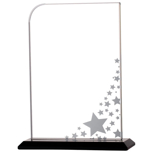 6.25" CLEAR GLASS STARS AWARD 16cm