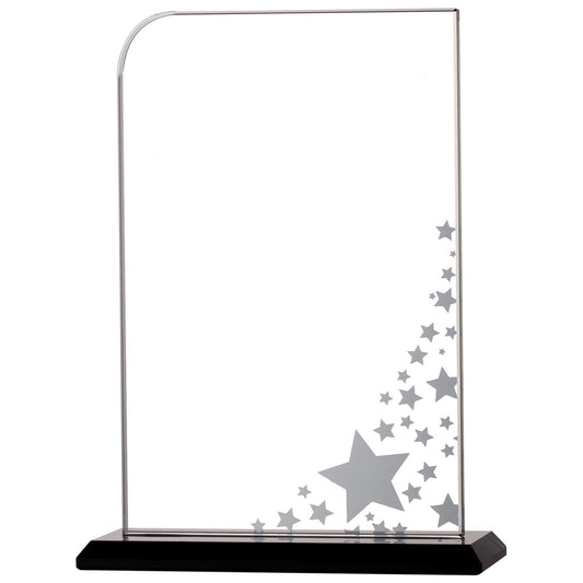 7" CLEAR GLASS STARS AWARD 18cm