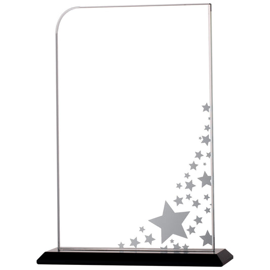 7.75" CLEAR GLASS STARS AWARD 20cm