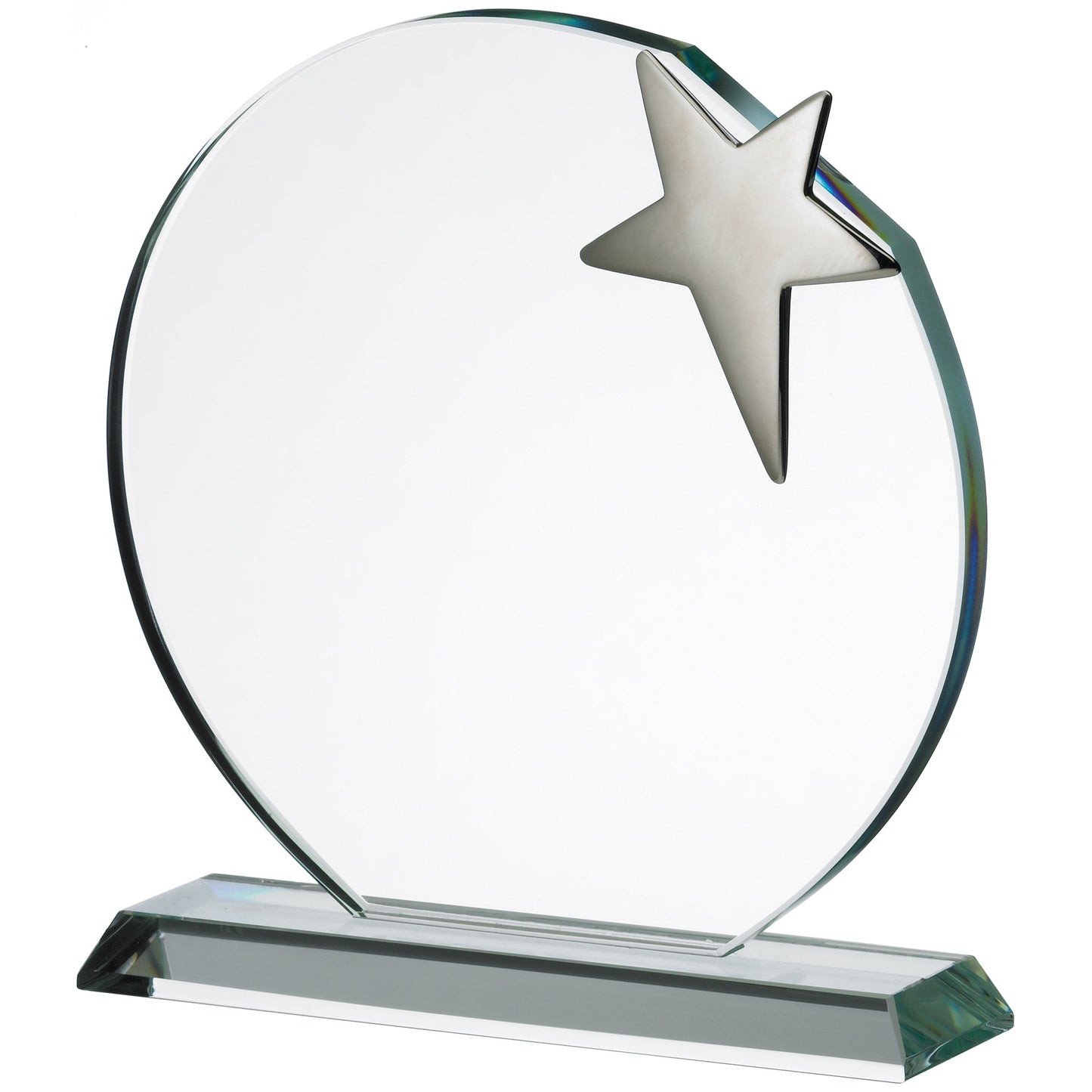 6.75" SILVER STAR ON CLEAR BASE AWARD 17cm