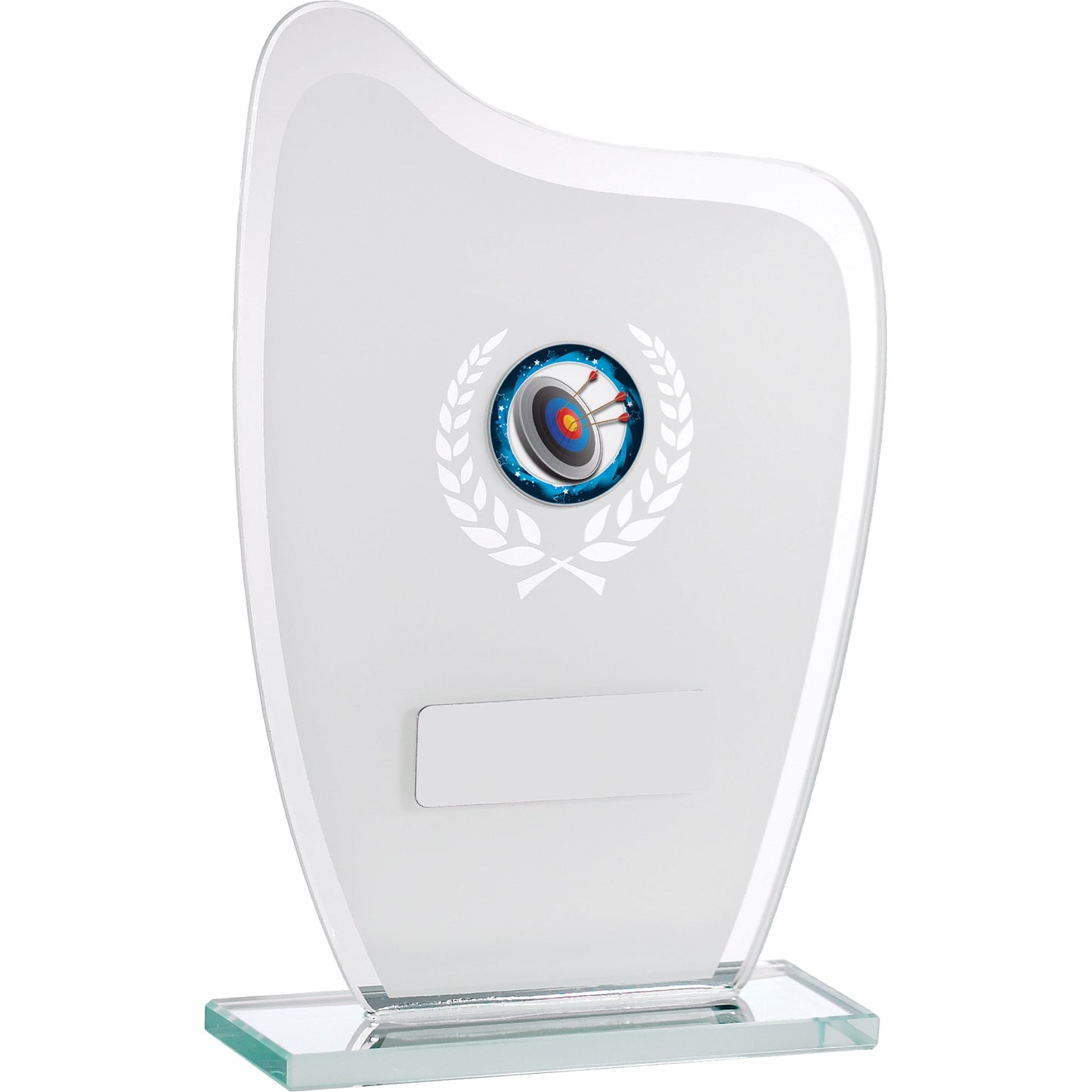 6.5" WHITE MIRROR GLASS AWARD 16.5cm