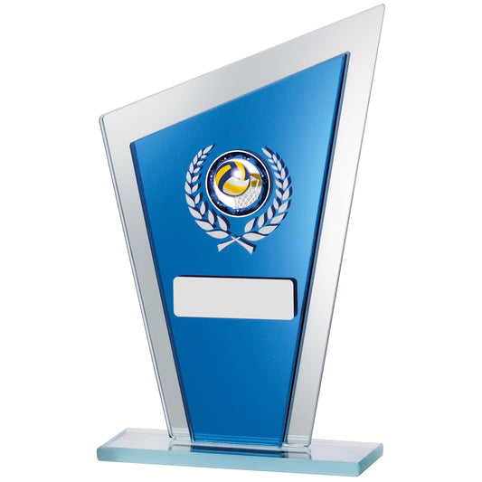 7.25" BLUE MIRROR GLASS AWARD 18.5cm