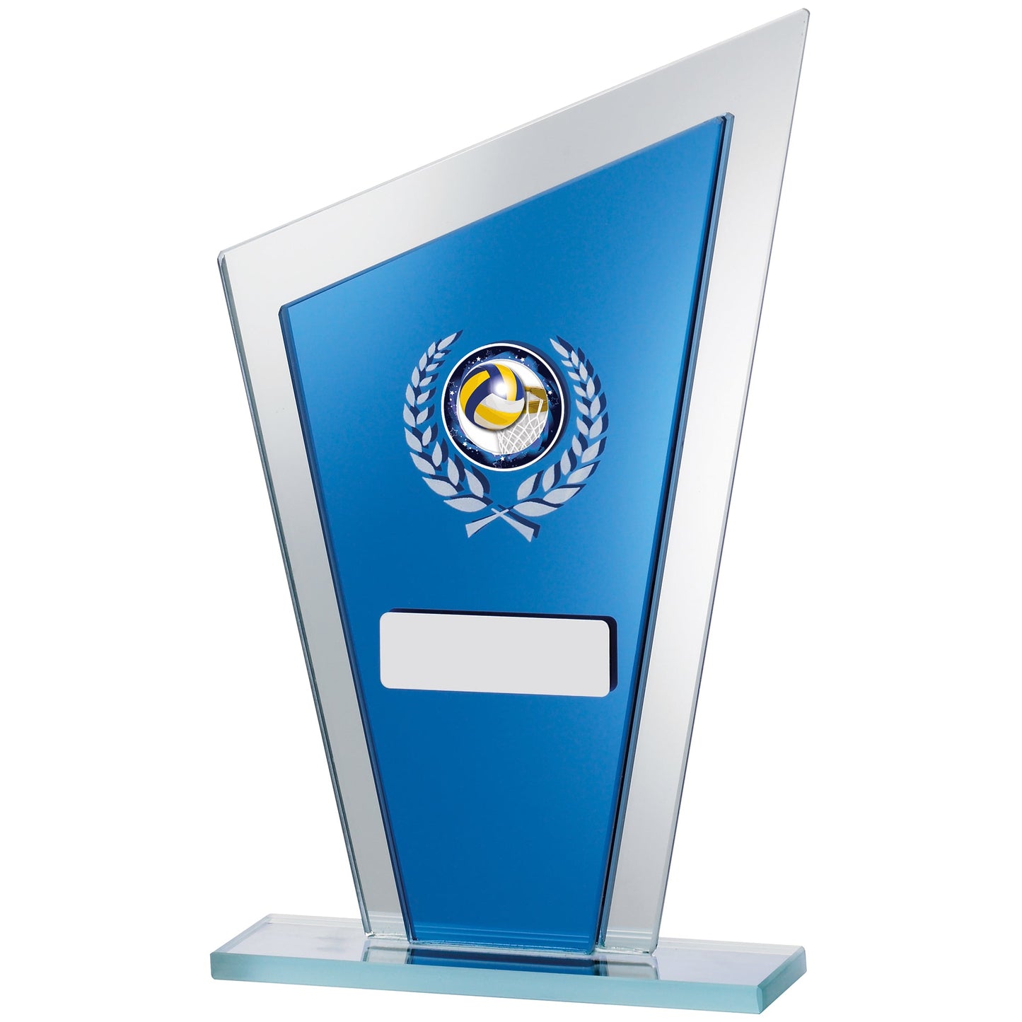 8" BLUE MIRROR GLASS AWARD 20.5cm