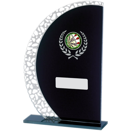 7.25" BLACK MIRROR GLASS AWARD 18.5cm