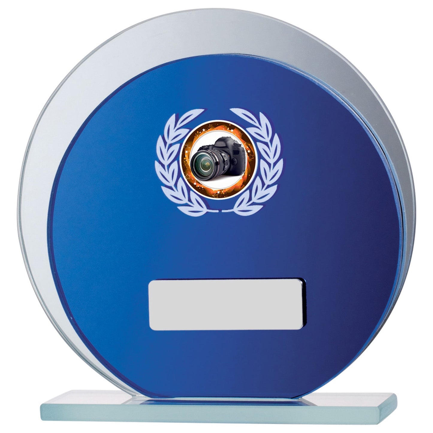 5" BLUE MIRROR GLASS AWARD 13cm