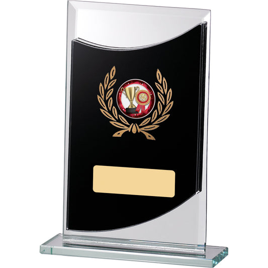 5.75" BLACK MIRROR GLASS AWARD 14.5cm