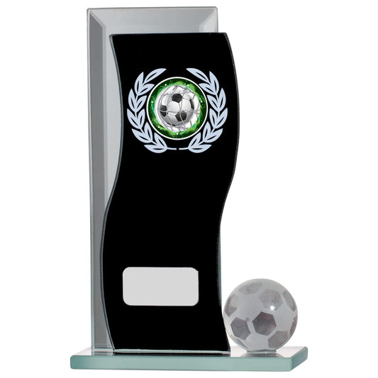 5.75" FOOTBALL MIRROR GLASS AWARD 14.5cm