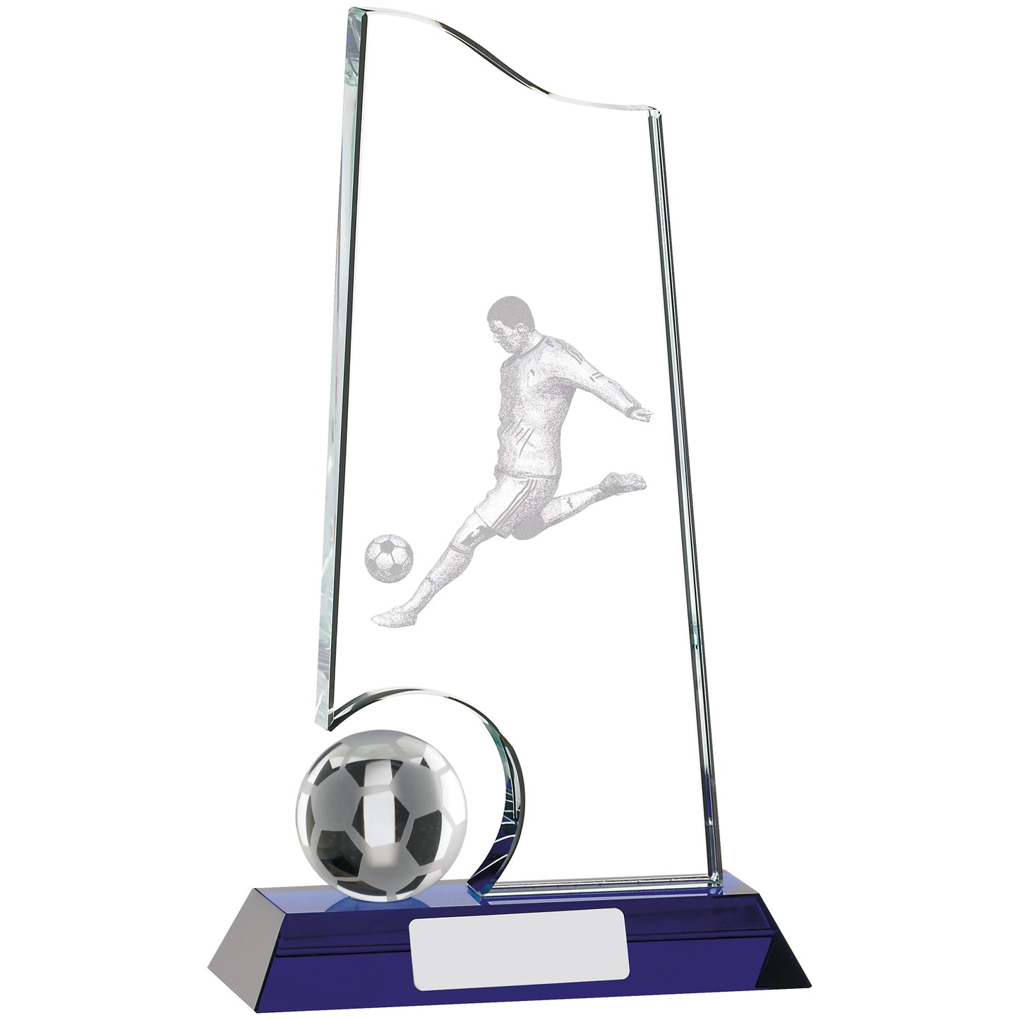 9" FOOTBALL GLASS AWARD 23cm