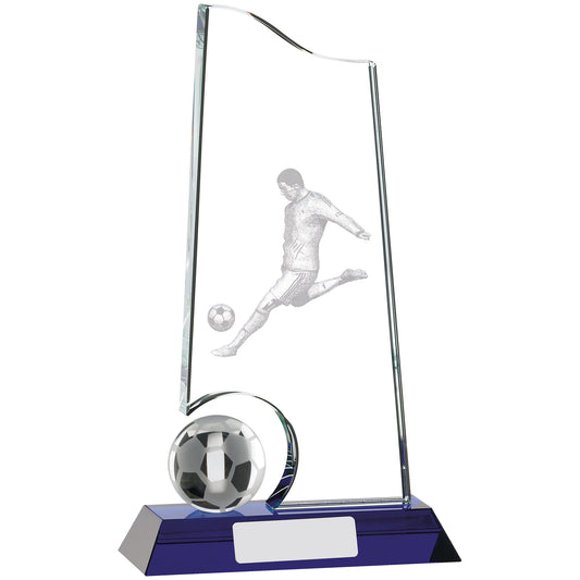 9" FOOTBALL GLASS AWARD 23cm