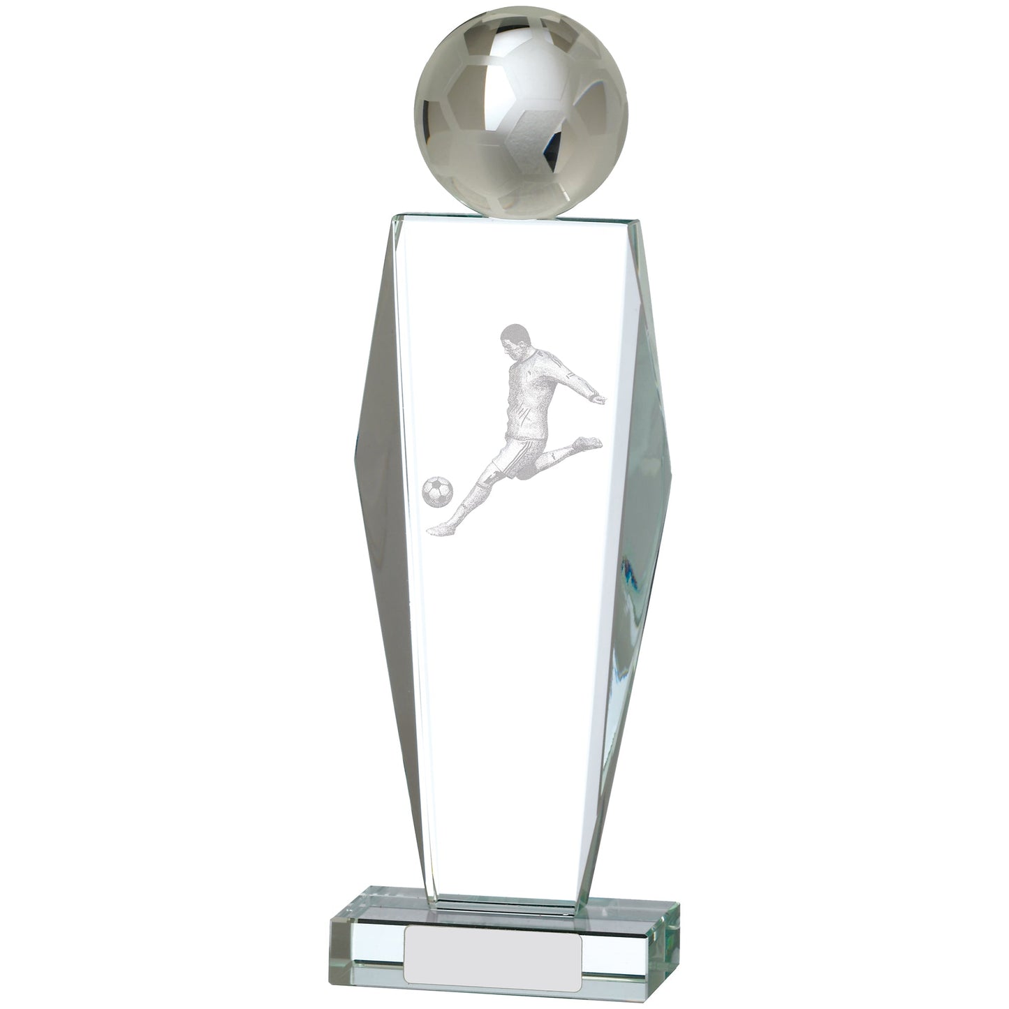 10.5" FOOTBALL GLASS AWARD 26.5cm