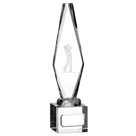 10" GLASS GOLF MALE PLAYER 25.5cm