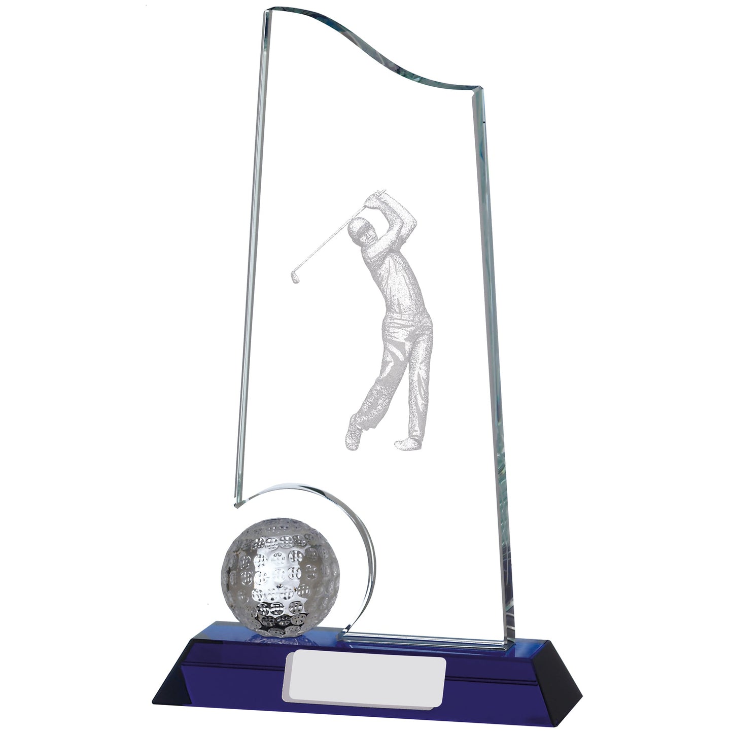 9" GOLF GLASS AWARD 23cm