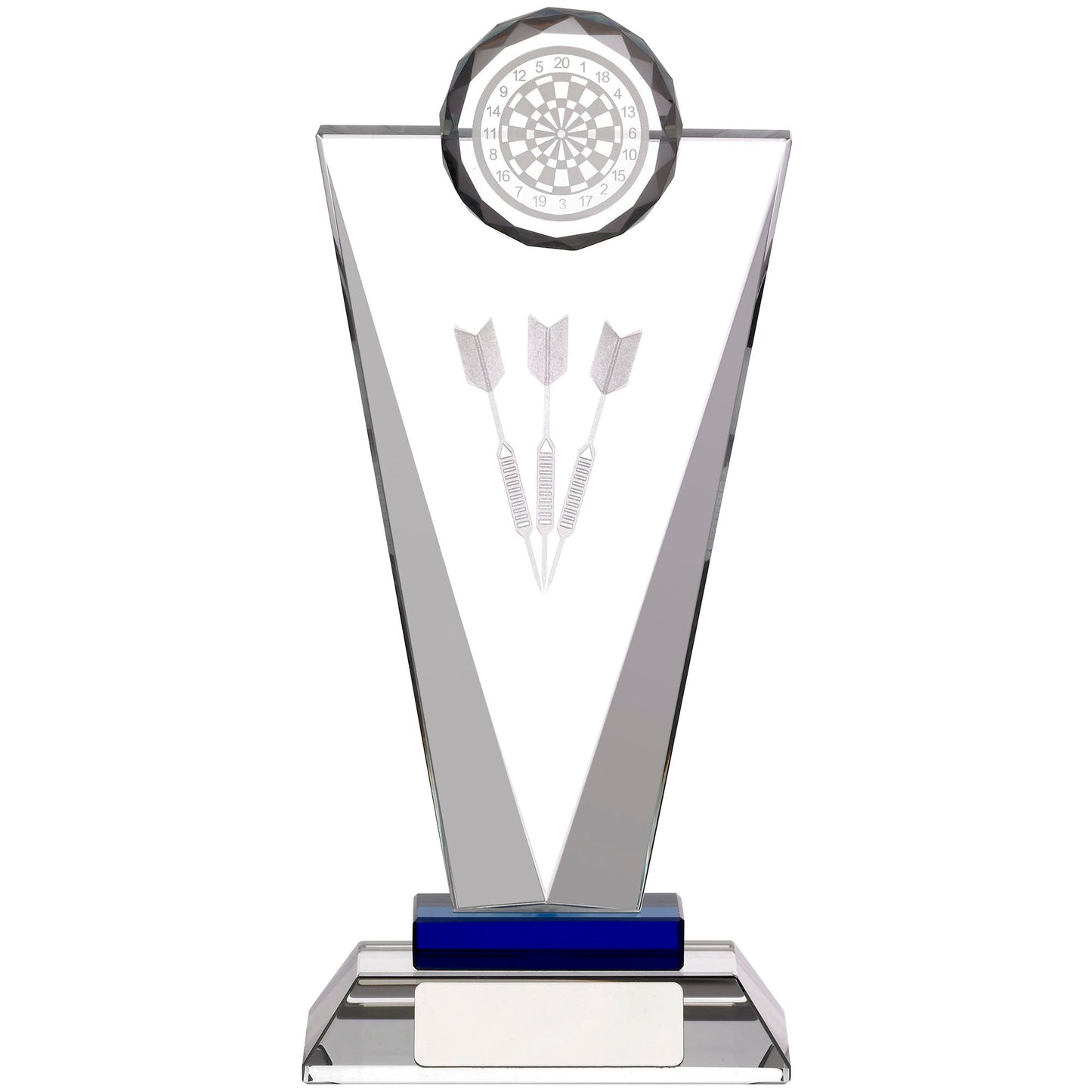 7.25" DARTS GLASS AWARD 18.5cm