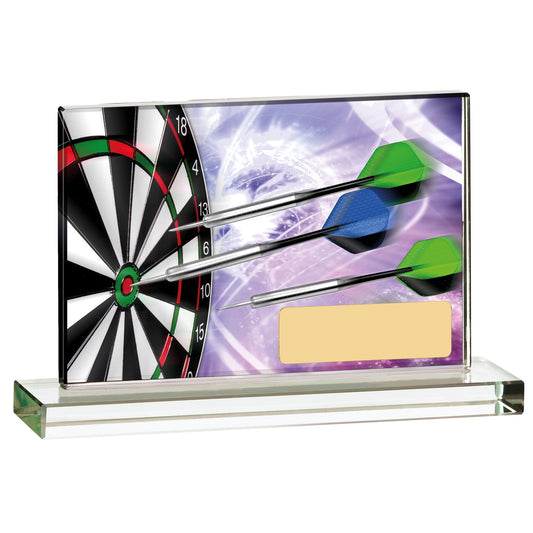 DARTS PRINTED GLASS PLAQUE 14.5 x 9cm