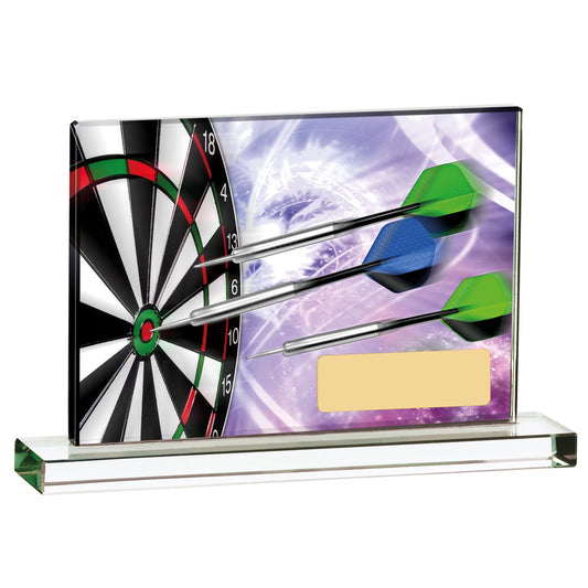 DARTS PRINTED GLASS PLAQUE 15 x 10cm