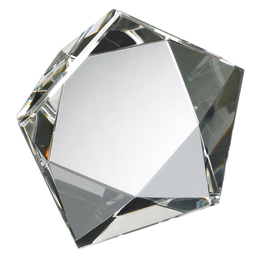 GLASS DIAMOND PAPERWEIGHT