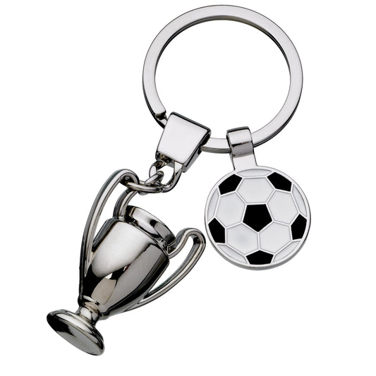 FOOTBALL AND TROPHY KEYRING