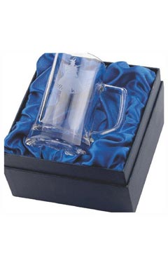 1pt Glass Tankard (In Presentation Case) Clear 16cm