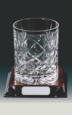 Crystal Spirit Glass on Wood Stand Clear 12cm