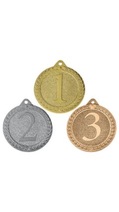 50mm Medal - Gold 1st / Silver 2nd / Bronze 3rd Bronze 5cm