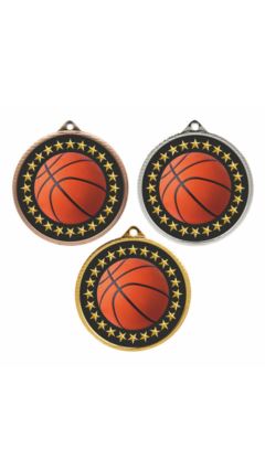 55mm Medal - Basketball Bronze 5.5cm