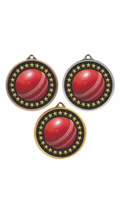 55mm Medal - Cricket Bronze 5.5cm