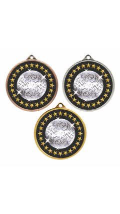 55mm Medal - Glitterball Bronze 5.5cm