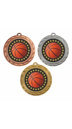 70mm Medal - Basketball Bronze 7cm