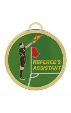 Football Assistant Referee Medal Green 6cm