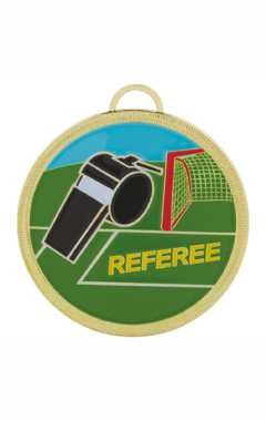 Football Referee Medal Green 6cm