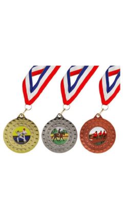 50mm Medal with 22mm Ribbon (Gold / Silver / Bronze) Bronze 5cm