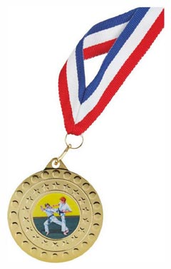 50mm Medal with 22mm Ribbon (Gold / Silver / Bronze) Gold 5cm