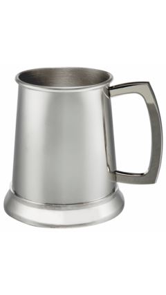 1 Pint Stainless Steel Tankard Silver 11cm