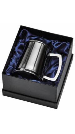 1 Pint Stainless Steel Tankard in Presentation Case Silver 11cm