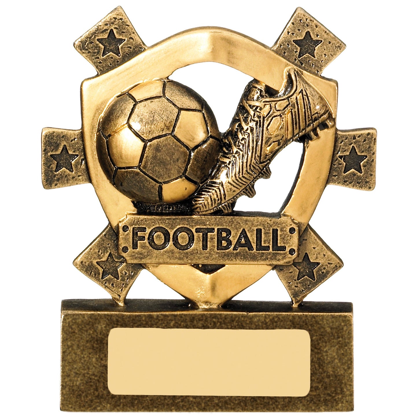 4" FOOTBALL MINI SHIELD 10cm