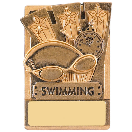 3.25" FRIDGE MAGNET SWIMMING AWARD 8cm