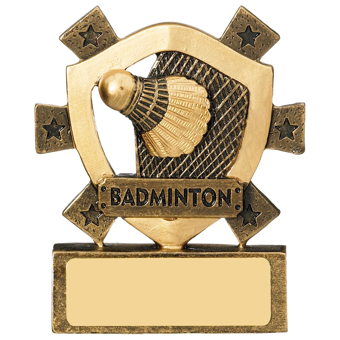 3 1/8" BADMINTON MINI SHIELD 8cm