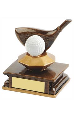 Resin Golf Driver Award Ant Gold 11cm