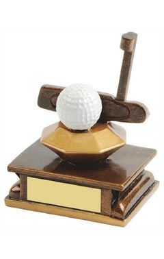 Resin Golf Putter Award Ant Gold 11cm
