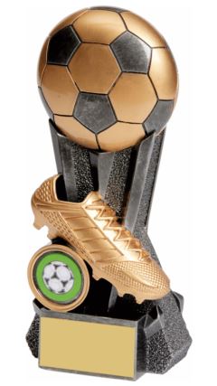 Gold/Silver Football Tower Boot & Ball Ant Silver 18cm