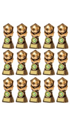 Antique Gold Football Tower - 15 Awards Ant Gold 13cm